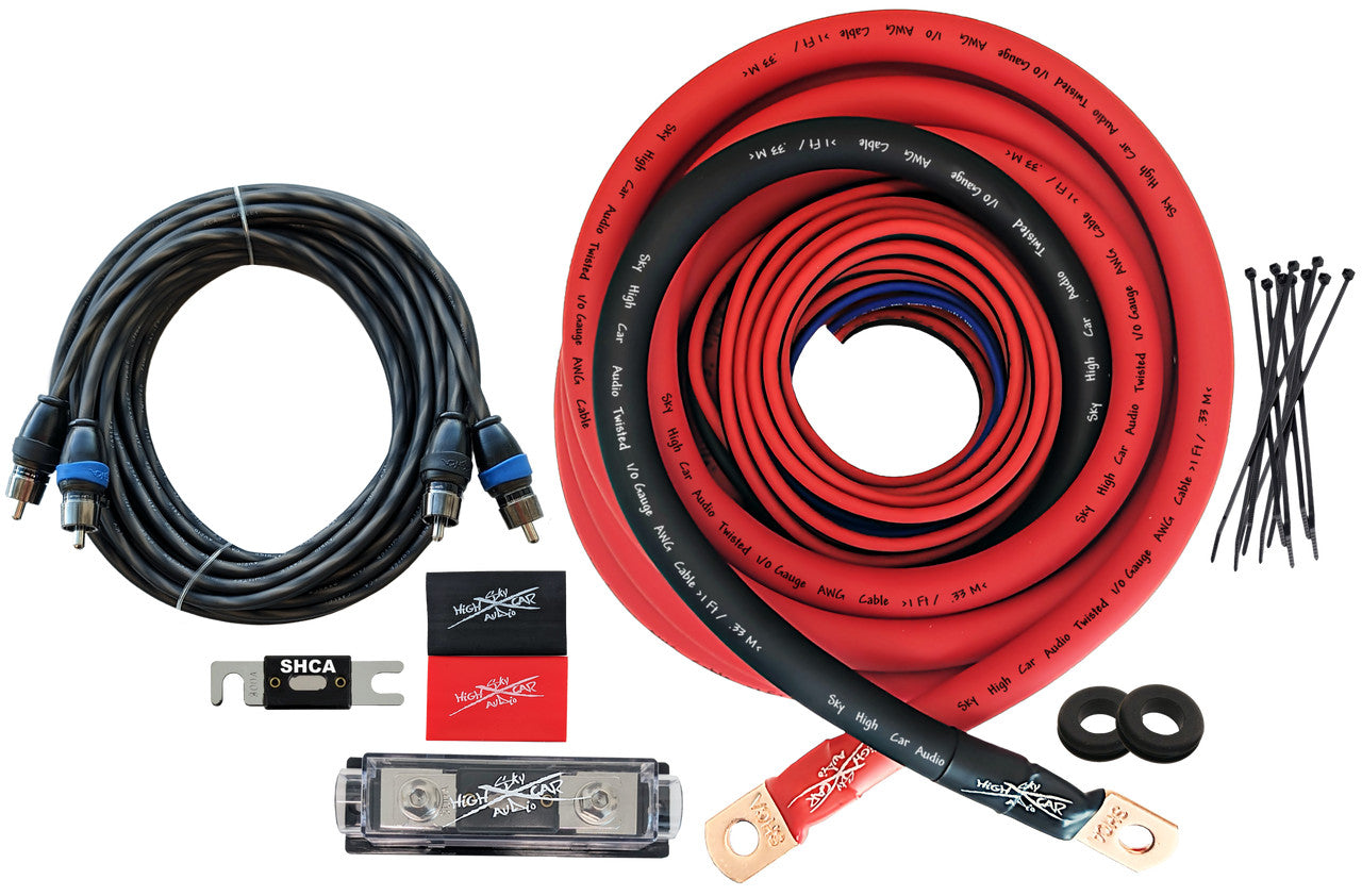 Sky High Car Audio 1/0 OFC Amp Kit