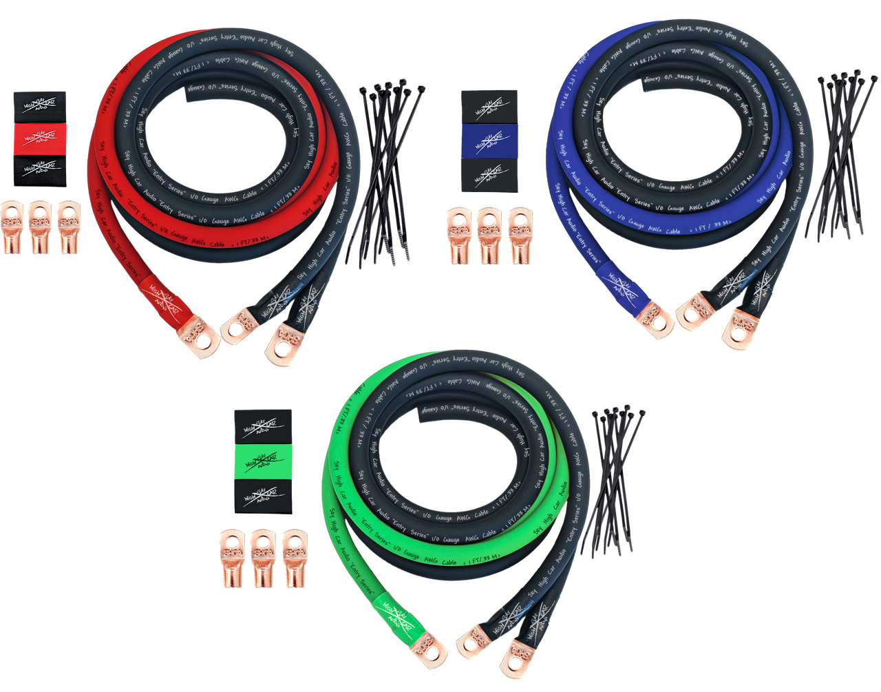 Sky High Car Audio E-Series 1/0 CCA Big 3 Upgrade Kit - Audio Sellerz