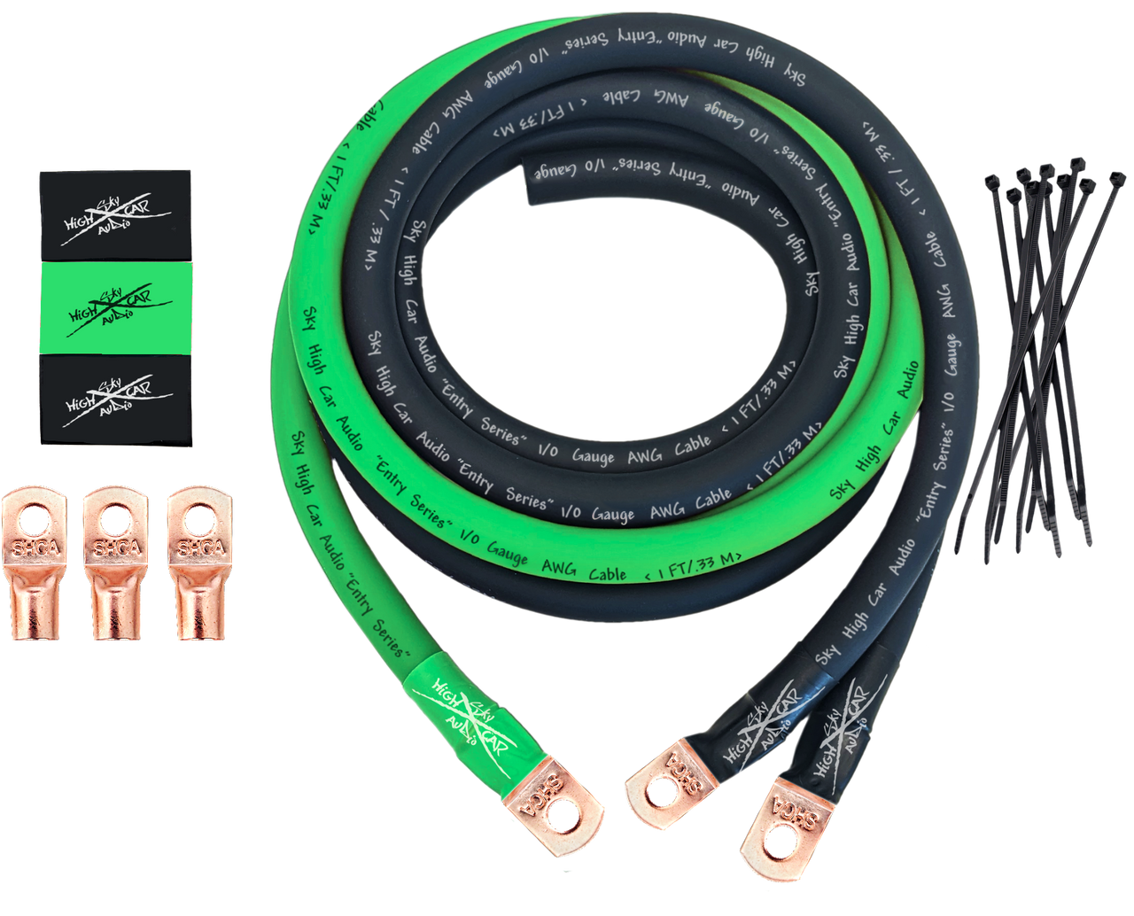 Sky High Car Audio E-Series 1/0 CCA Big 3 Upgrade Kit - Audio Sellerz