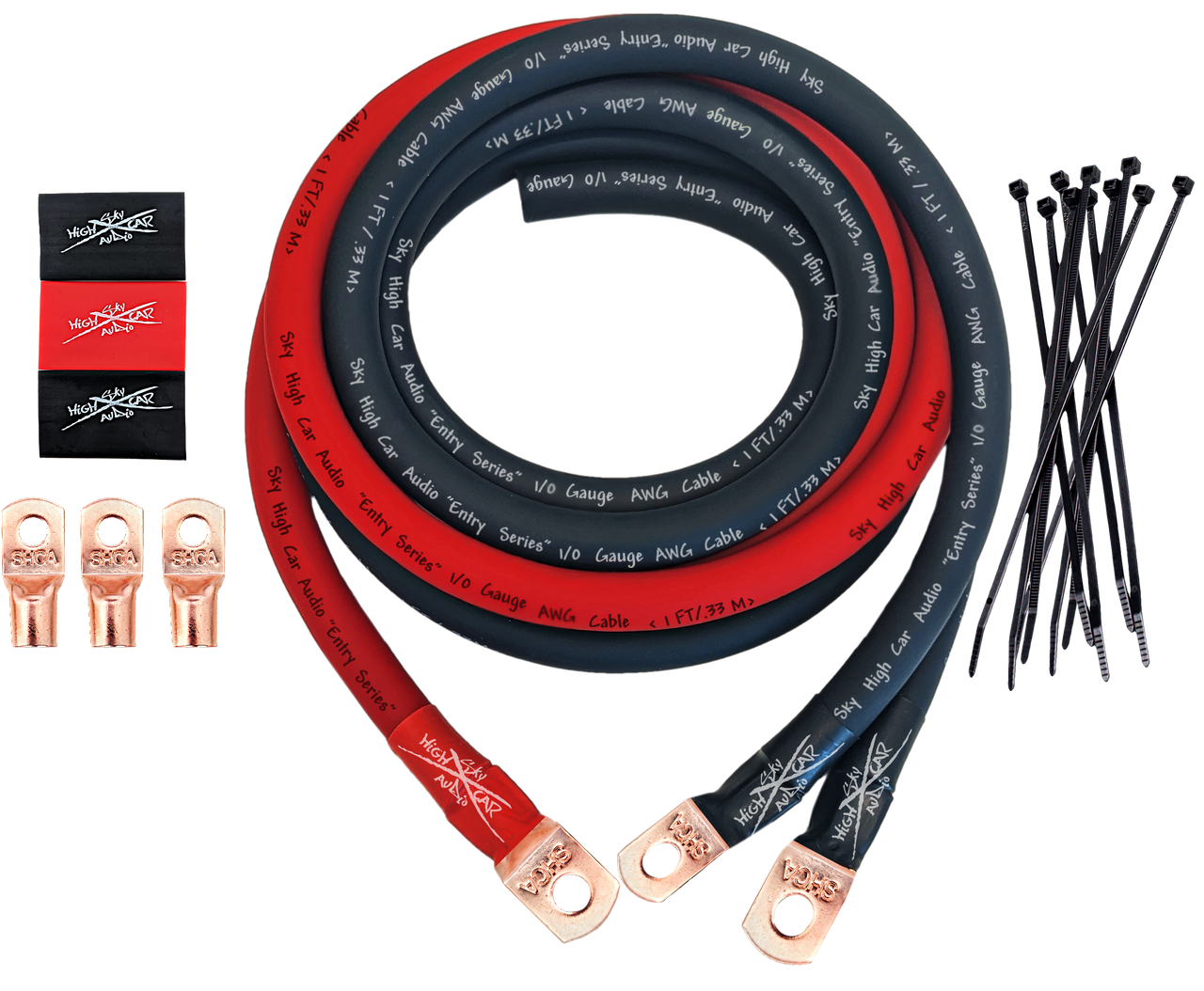 Sky High Car Audio E-Series 1/0 CCA Big 3 Upgrade Kit - Audio Sellerz