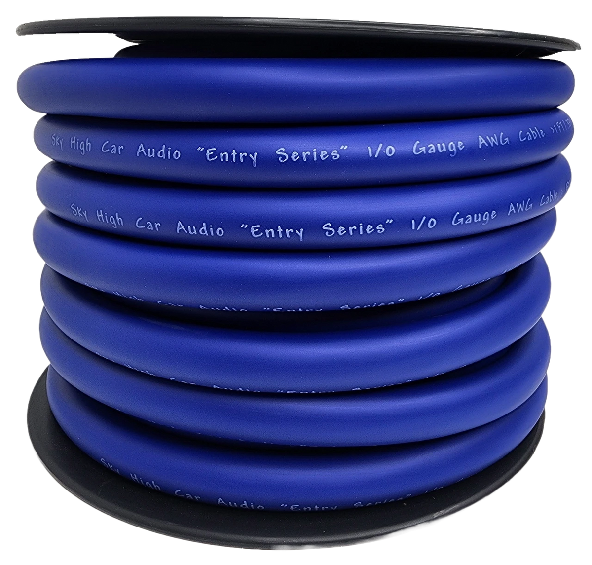 Sky High Car Audio E-Series CCA 1/0 Gauge Power/Ground Wire – 50ft Spool.