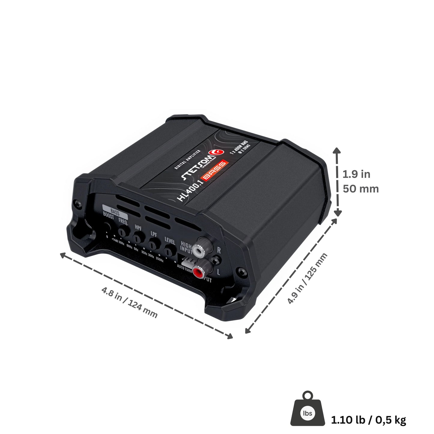Stetsom HL 400.1 Bass Digital Amplifier – 400W RMS 2 Ohm