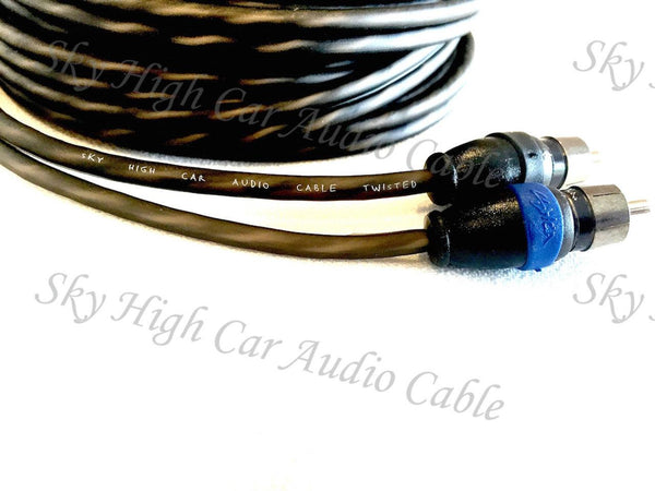 Sky High Car Audio Twisted 2-Channel Twisted RCA 1.5ft-20ft - Audio Sellerz