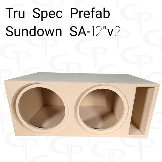 TRU SPEC Prefab Dual 12" Subwoofer Enclosure Sundown SA 12v2.