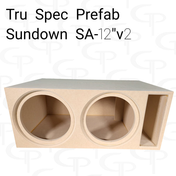 TRU SPEC Prefab Dual 12" Subwoofer Enclosure Sundown SA 12v2.