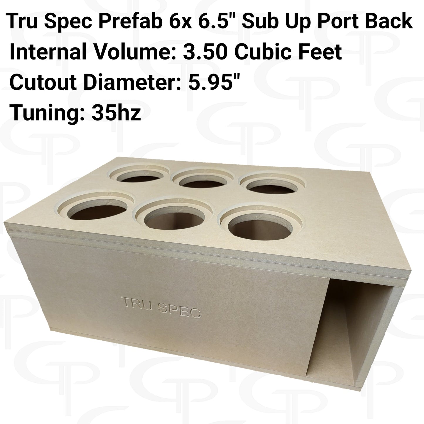 TRU SPEC Prefab 6x 6.5" Sub Up Port Back Subwoofer Enclosure.