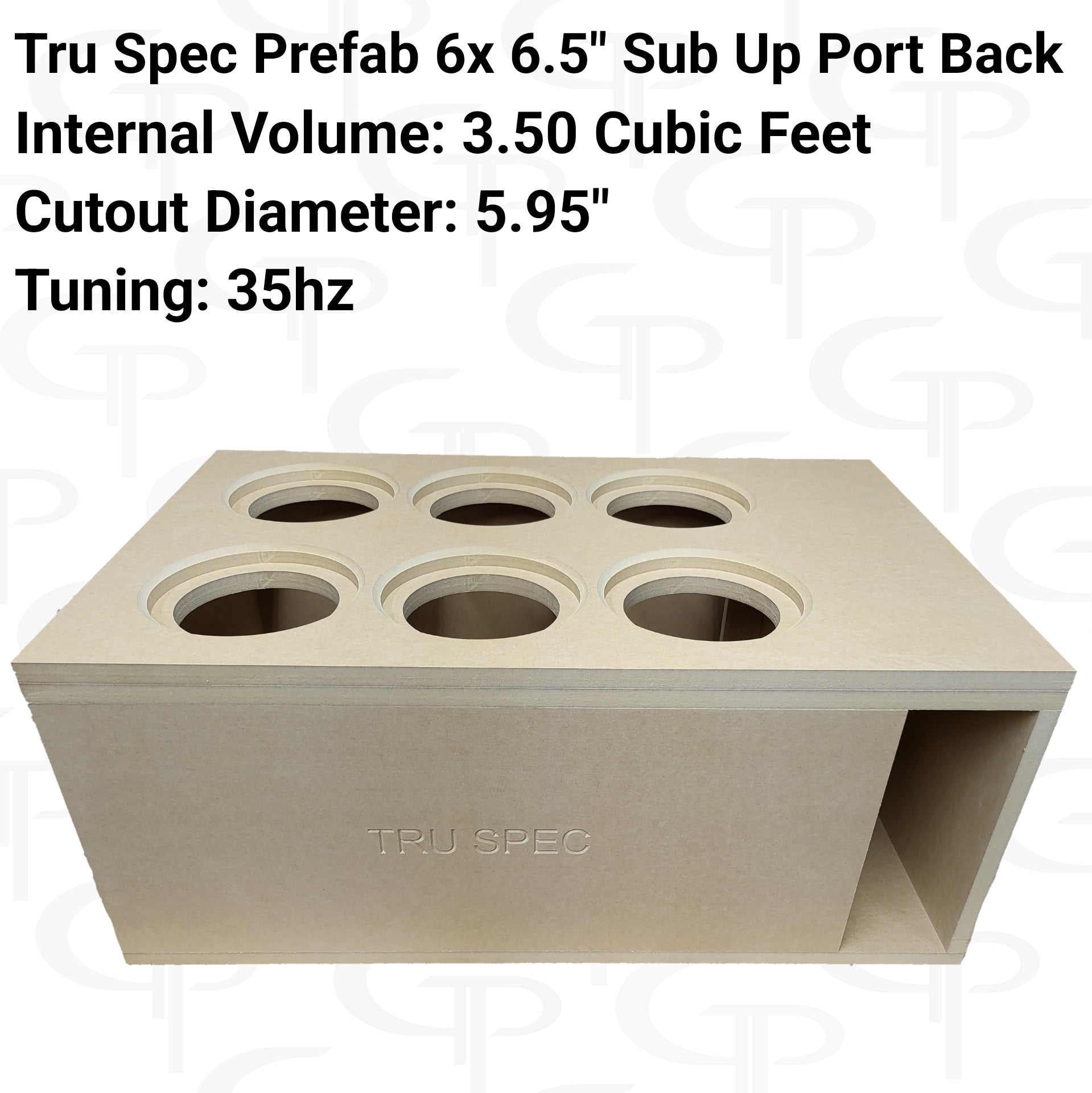 TRU SPEC Prefab 6x 6.5" Sub Up Port Back Subwoofer Enclosure.