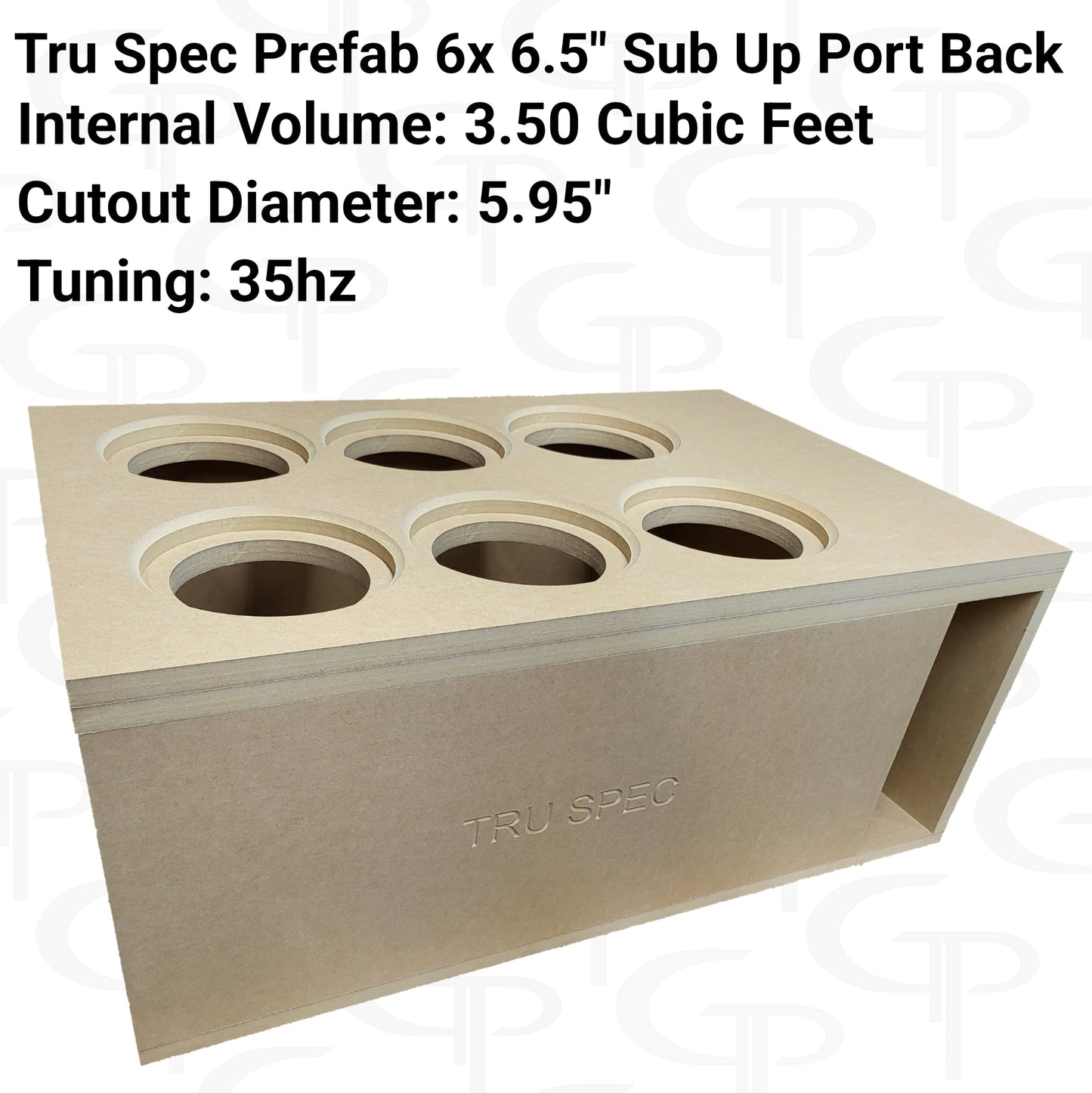 TRU SPEC Prefab 6x 6.5" Sub Up Port Back Subwoofer Enclosure.