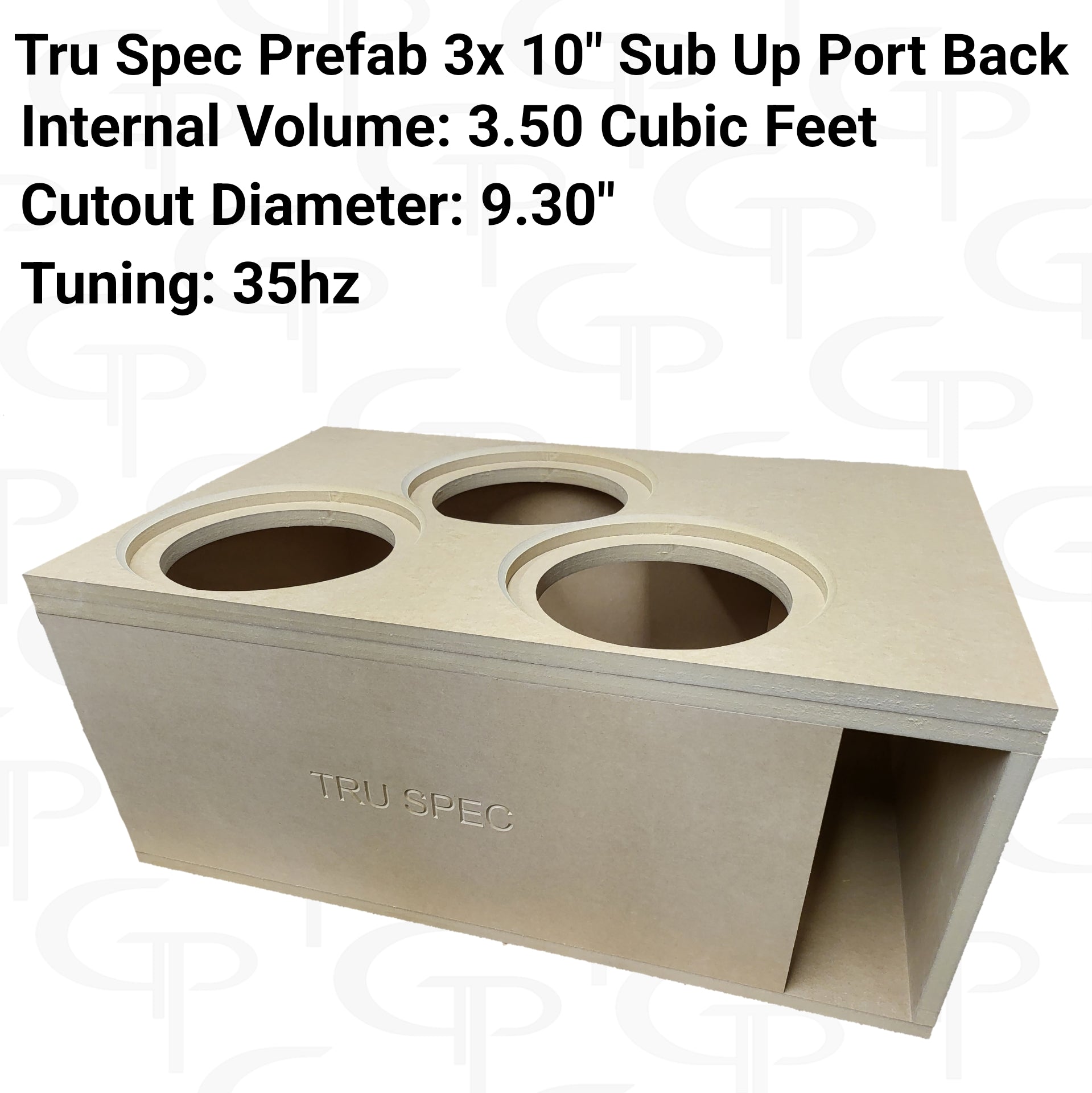 TRU SPEC Prefab Three 10" Sub Up Port Back Subwoofer Enclosure.