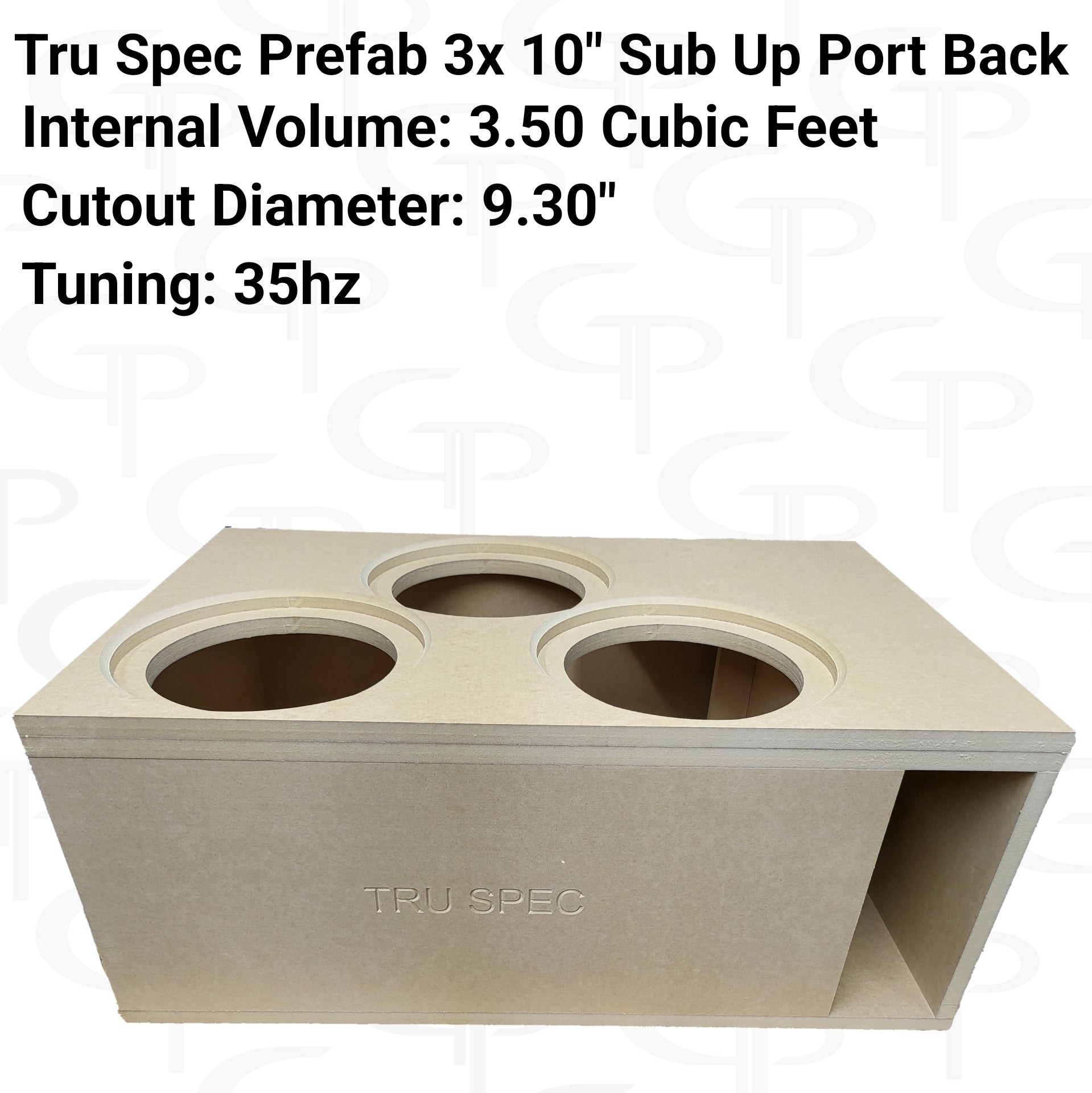 TRU SPEC Prefab Three 10" Sub Up Port Back Subwoofer Enclosure.