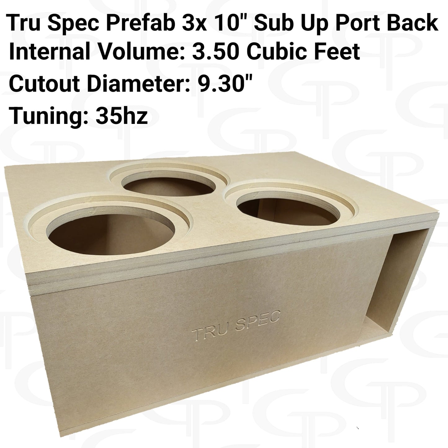 TRU SPEC Prefab Three 10" Sub Up Port Back Subwoofer Enclosure.