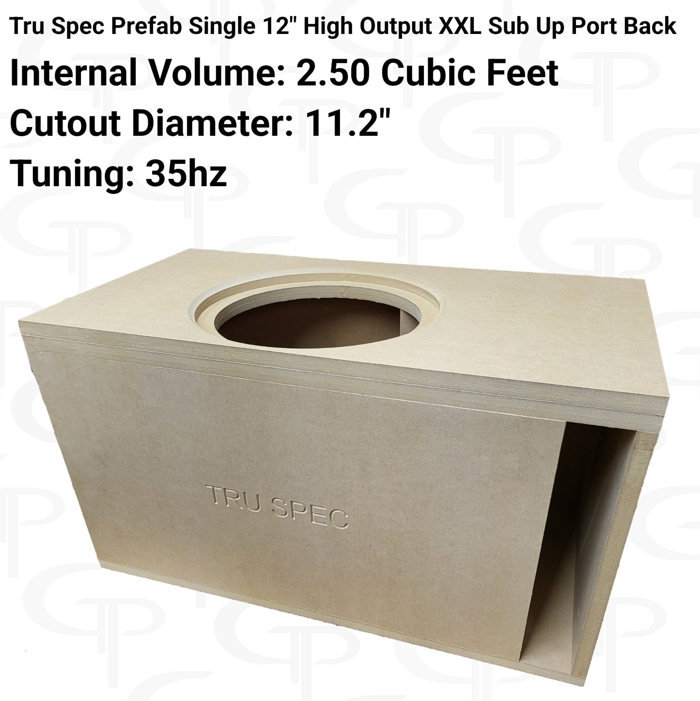 TRU SPEC Prefab Single 12" High Output XXL Sub Up Port Back Subwoofer Enclosure.