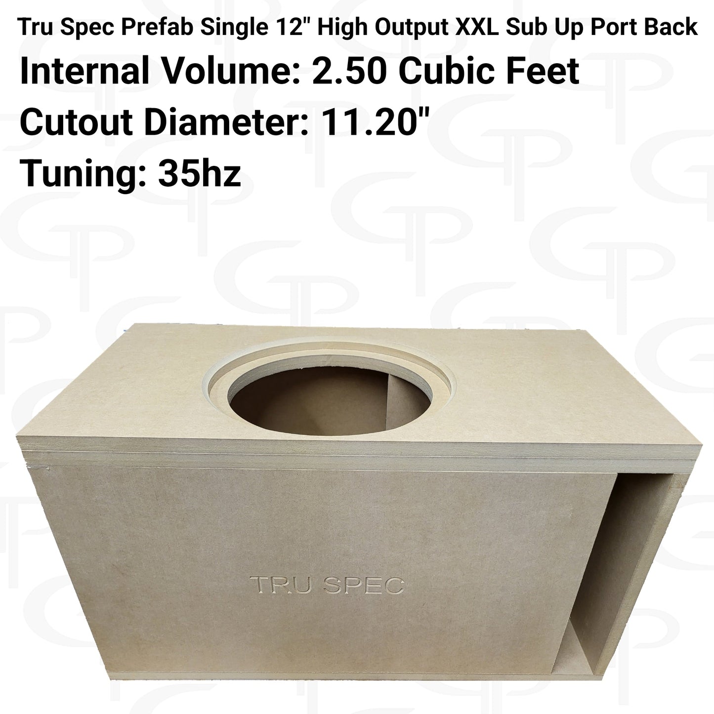 TRU SPEC Prefab Single 12" High Output XXL Sub Up Port Back Subwoofer Enclosure.