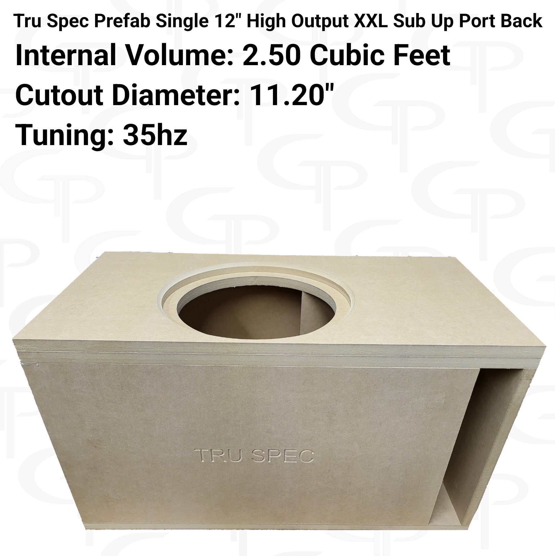 TRU SPEC Prefab Single 12" High Output XXL Sub Up Port Back Subwoofer Enclosure.