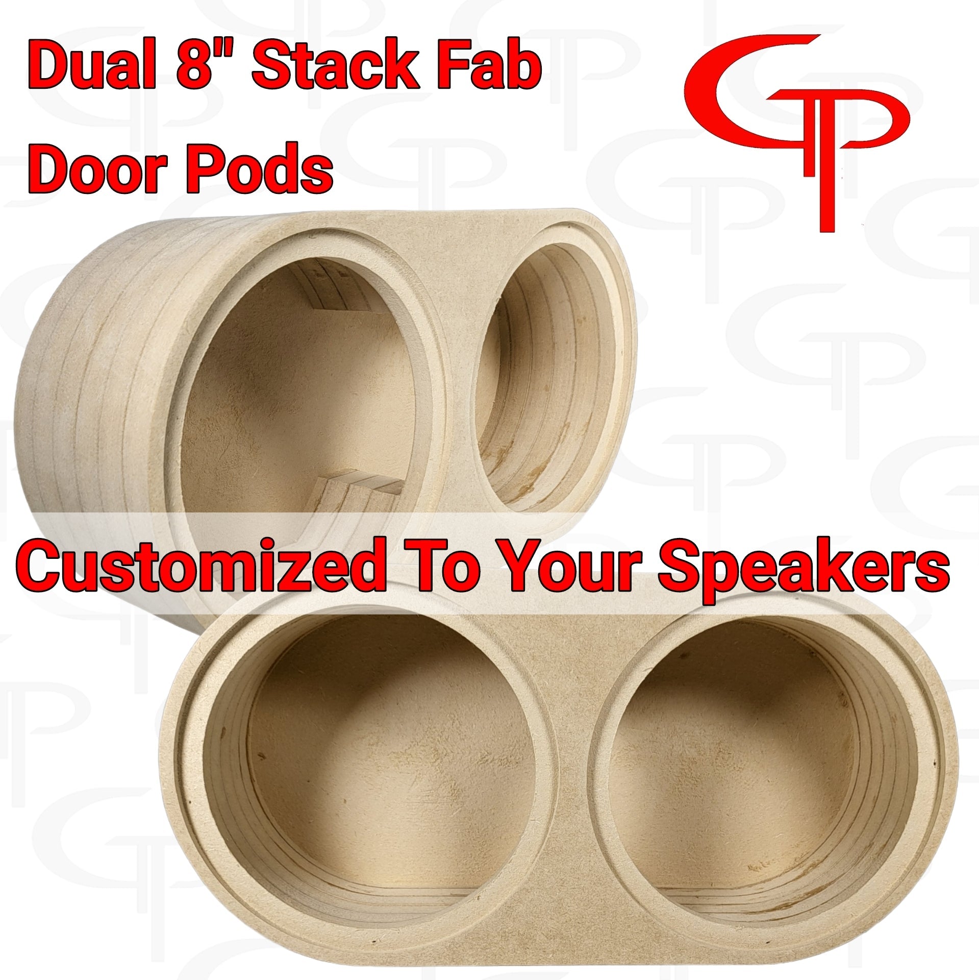 Dual 8" Flush Mount Stack Fab Door Pod Enclosures Customized.