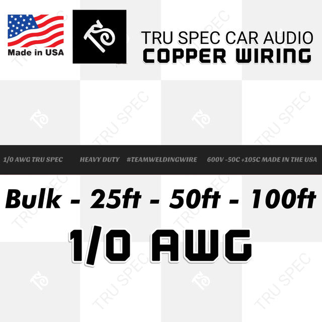 By The Foot 1/0 AWG OFC Black Tru Spec #TeamWeldingWire Copper Wire.