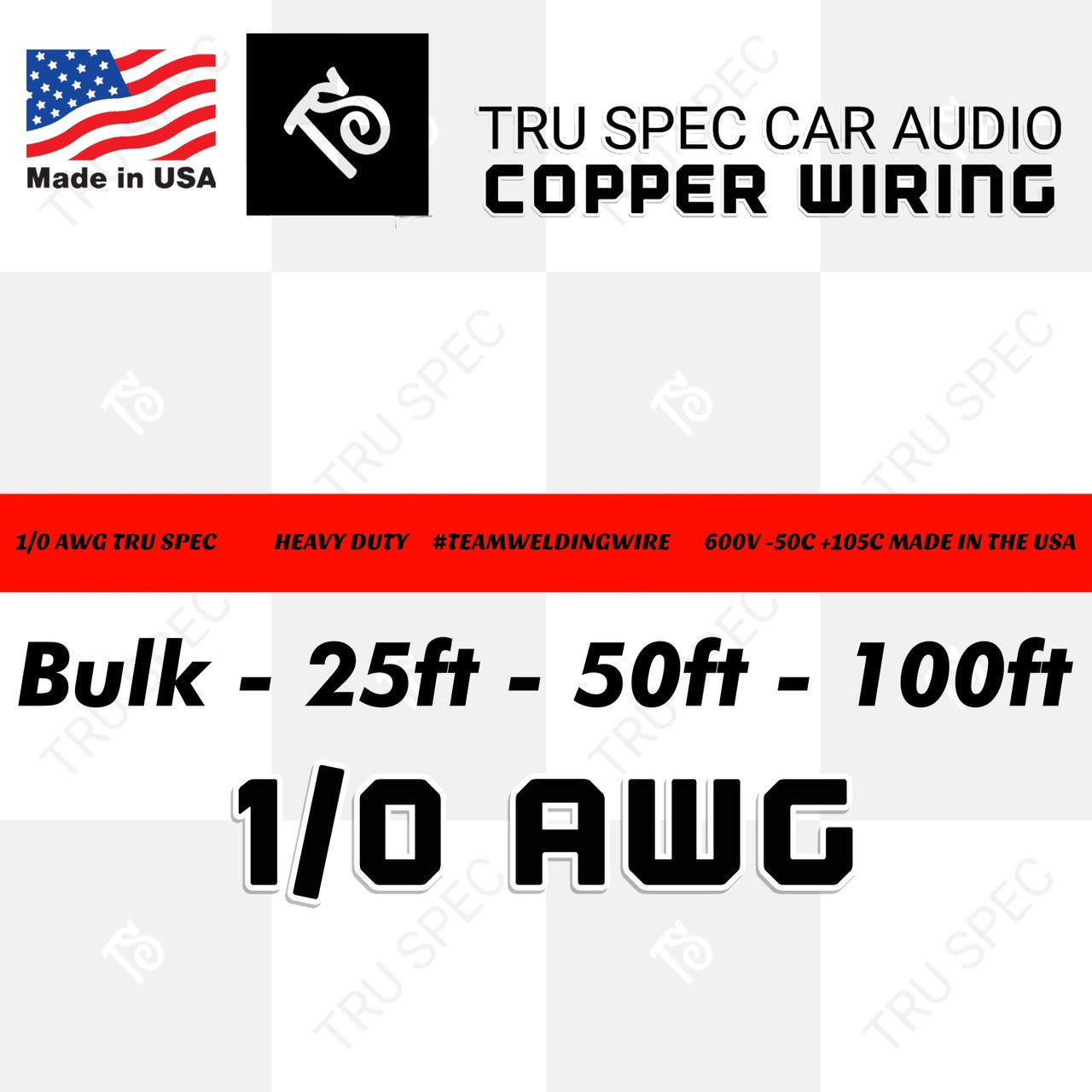 By The Foot 1/0 AWG OFC Red Tru Spec #TeamWeldingWire Copper Wire.