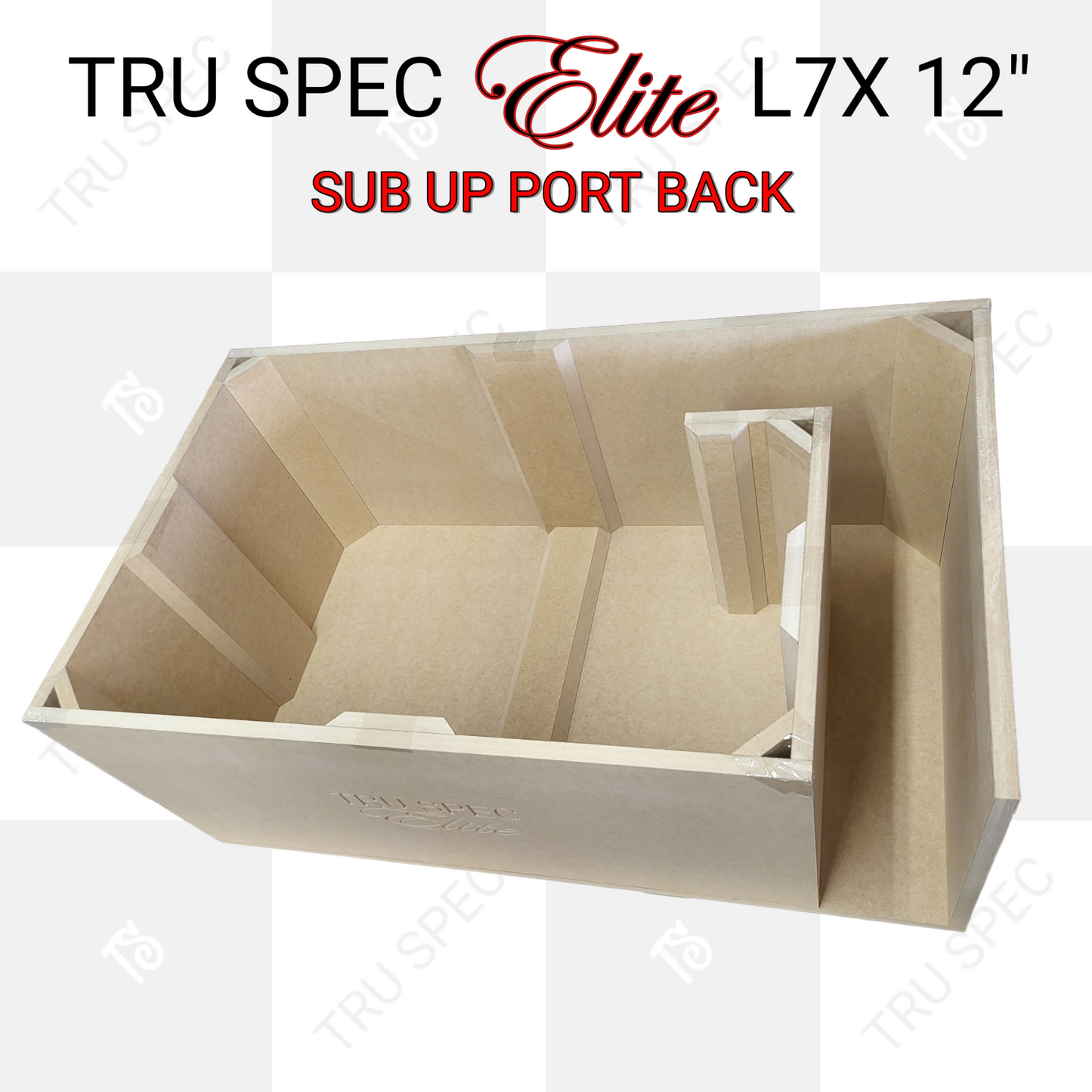 TRU SPEC Elite Prefab Dual Kicker Solo X 12" L7X Sub Up Port Back Subwoofer Enclosure.