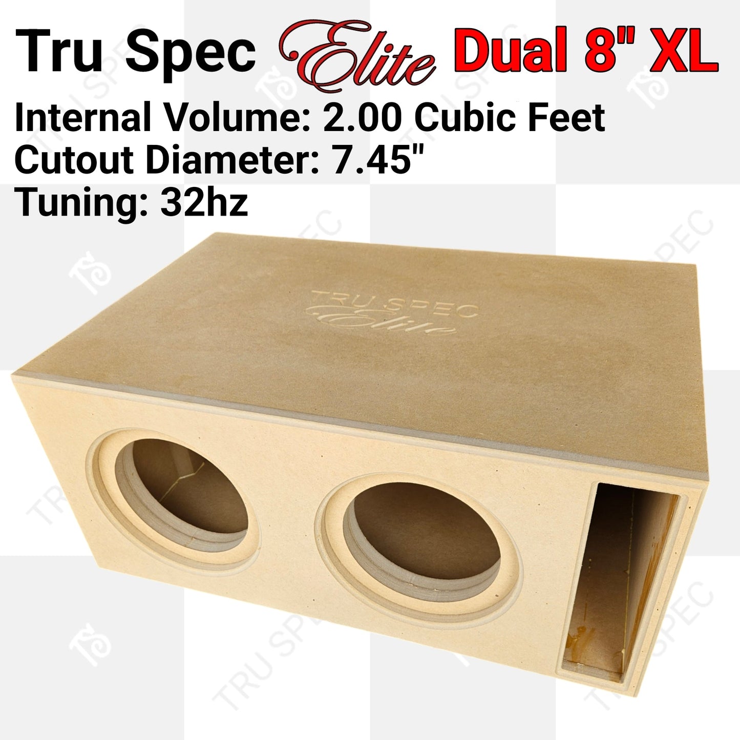 TRU SPEC ELITE Prefab Dual 8" Subwoofer Enclosure Sundown X.