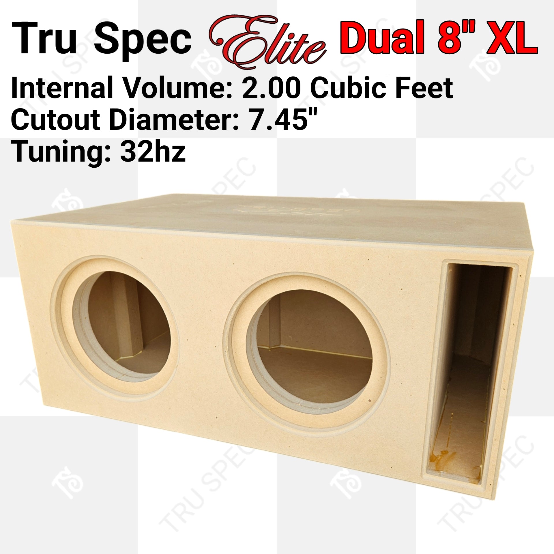 TRU SPEC ELITE Prefab Dual 8" Subwoofer Enclosure Sundown X.