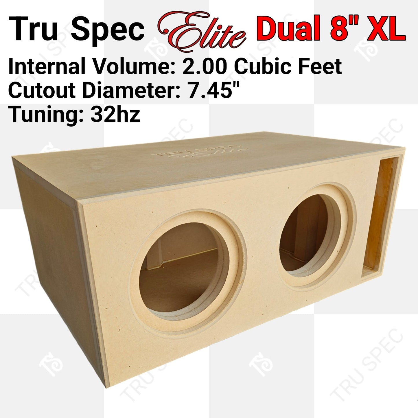 TRU SPEC ELITE Prefab Dual 8" Subwoofer Enclosure Sundown X.