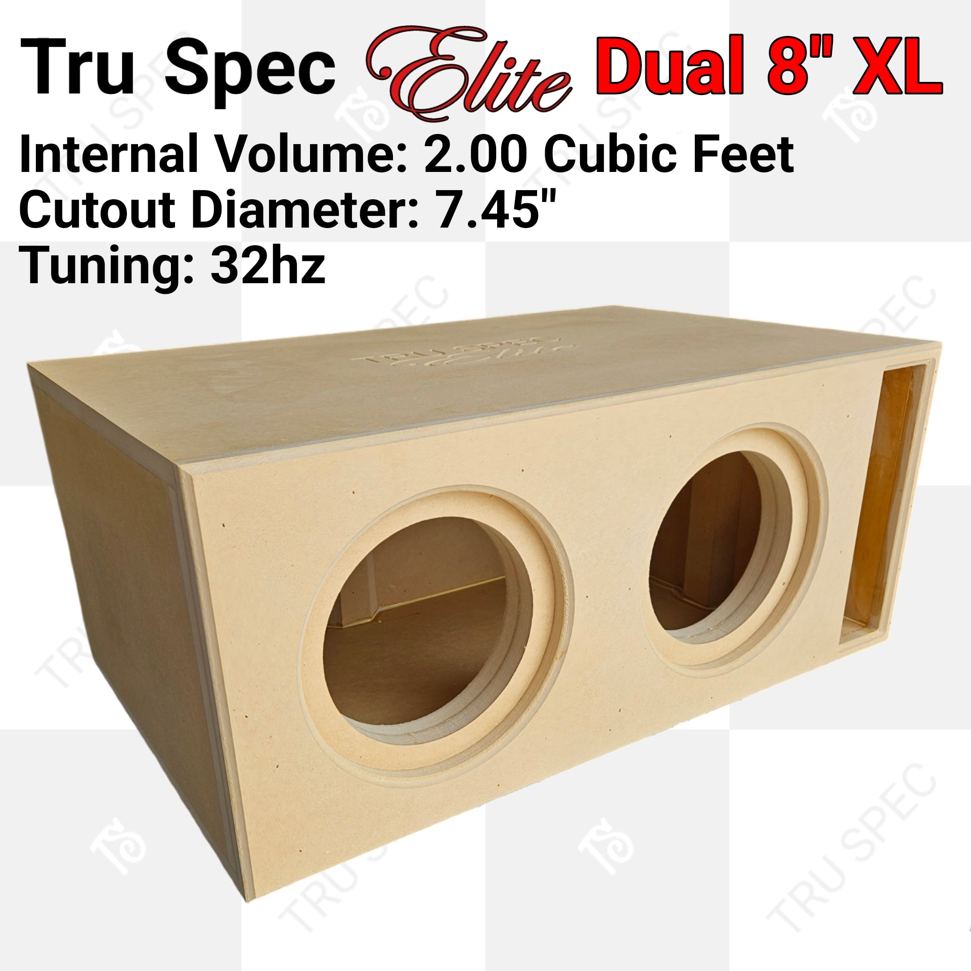 TRU SPEC ELITE Prefab Dual 8" Subwoofer Enclosure Sundown X.