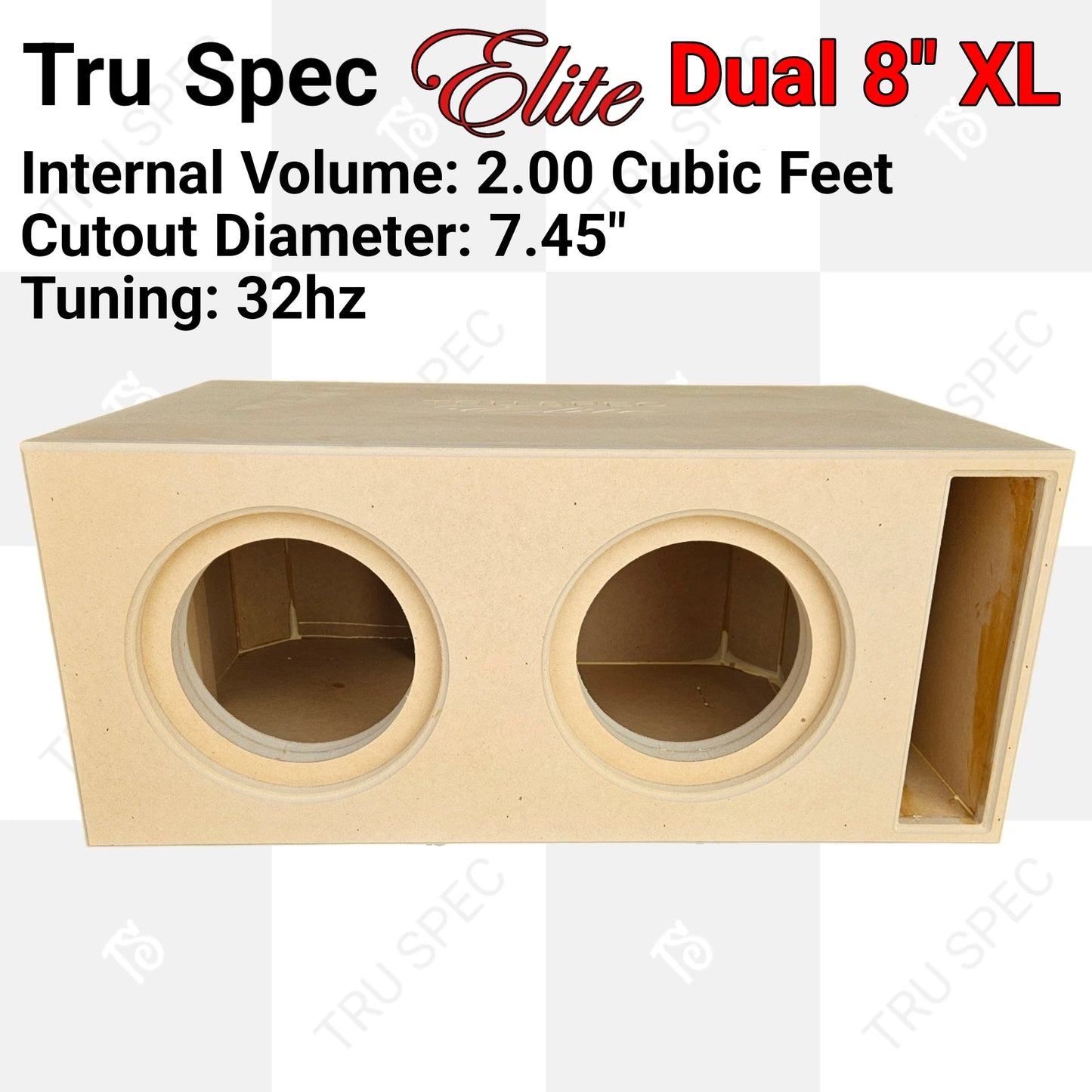 TRU SPEC ELITE Prefab Dual 8" Subwoofer Enclosure Sundown X.