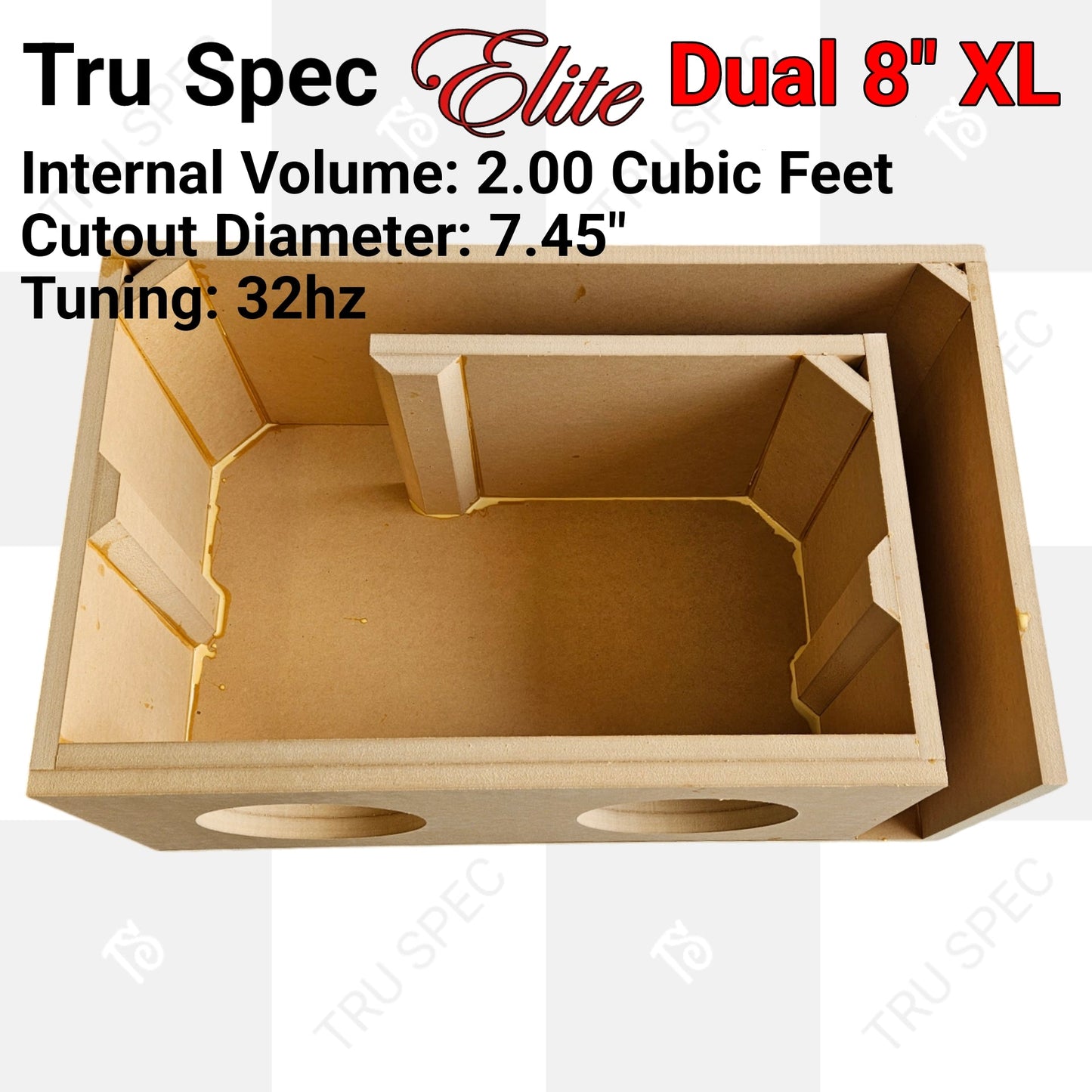 TRU SPEC ELITE Prefab Dual 8" Subwoofer Enclosure Sundown X.