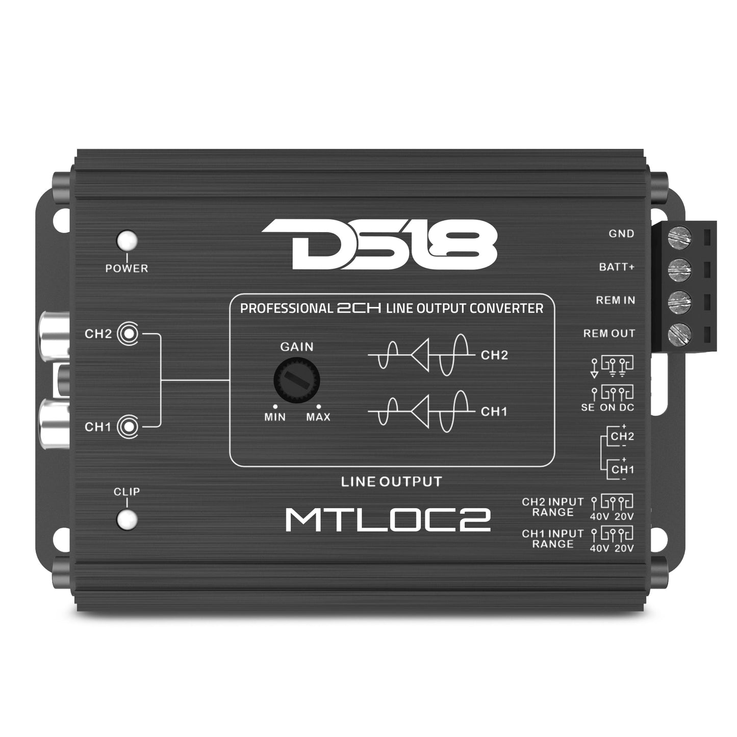 2-Channel High-to-Low Level Line Output Converter with Remote Turn-On