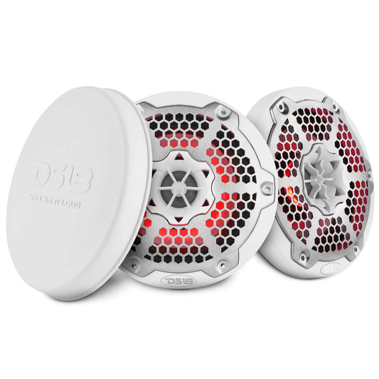 6.5” Marine 2-Way Hybrid Speaker with RGB LED, Compression Driver and - 4 Ohm White - Ref 588A2B - image 1 - AudioSellerz