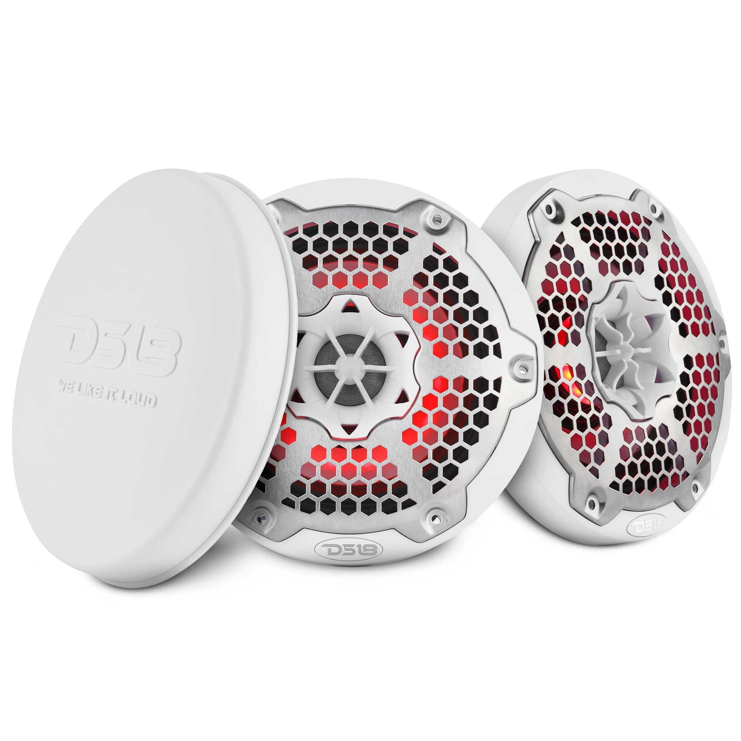 6.5” Marine 2-Way Hybrid Speaker with RGB LED, Compression Driver and Neodymium Magnet | 250W RMS 4-Ohm.