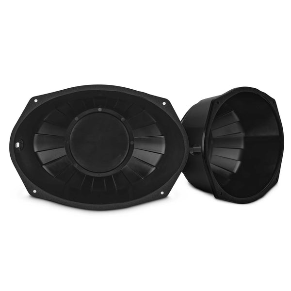 Universal 6x9” Sealed Enclosures with Gasket – Fits Harley-Davidson Fairings, Saddlebags, Doors & Custom Panels.