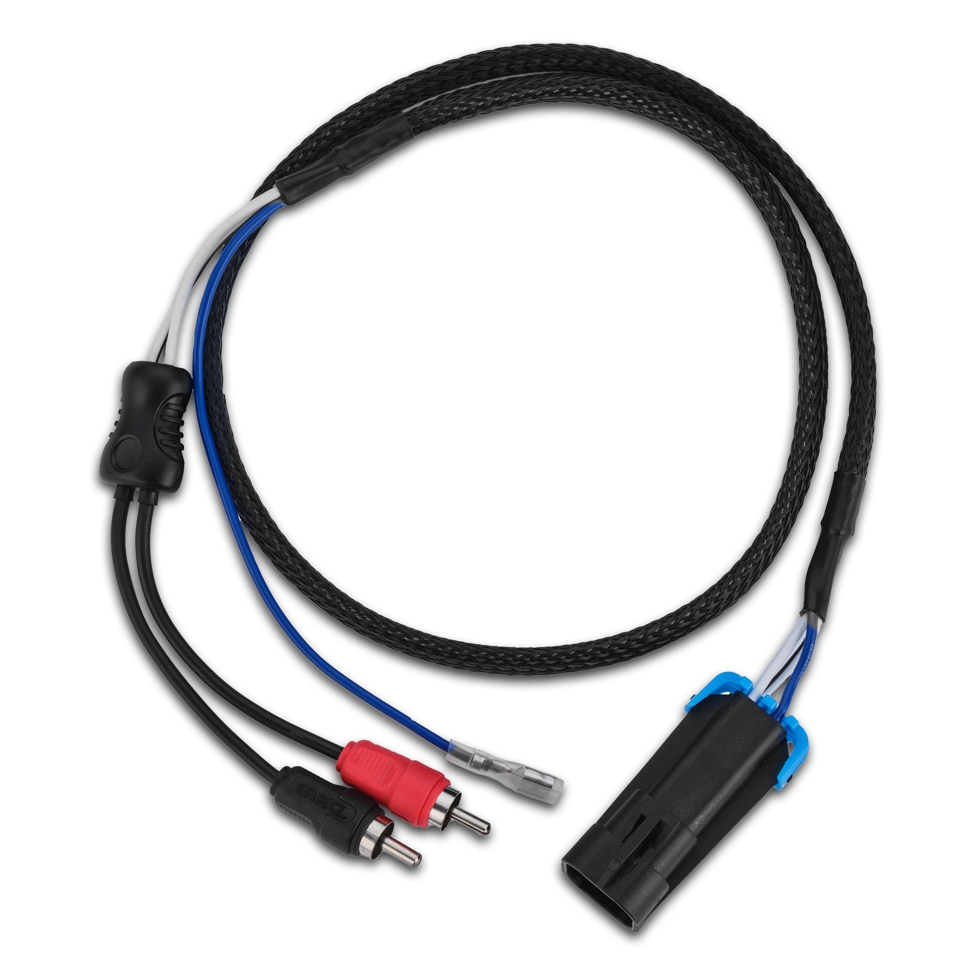 Polaris RZR PRO Plug & Play Subwoofer RCA Output and Remote Output Harness for Ride Command Systems.