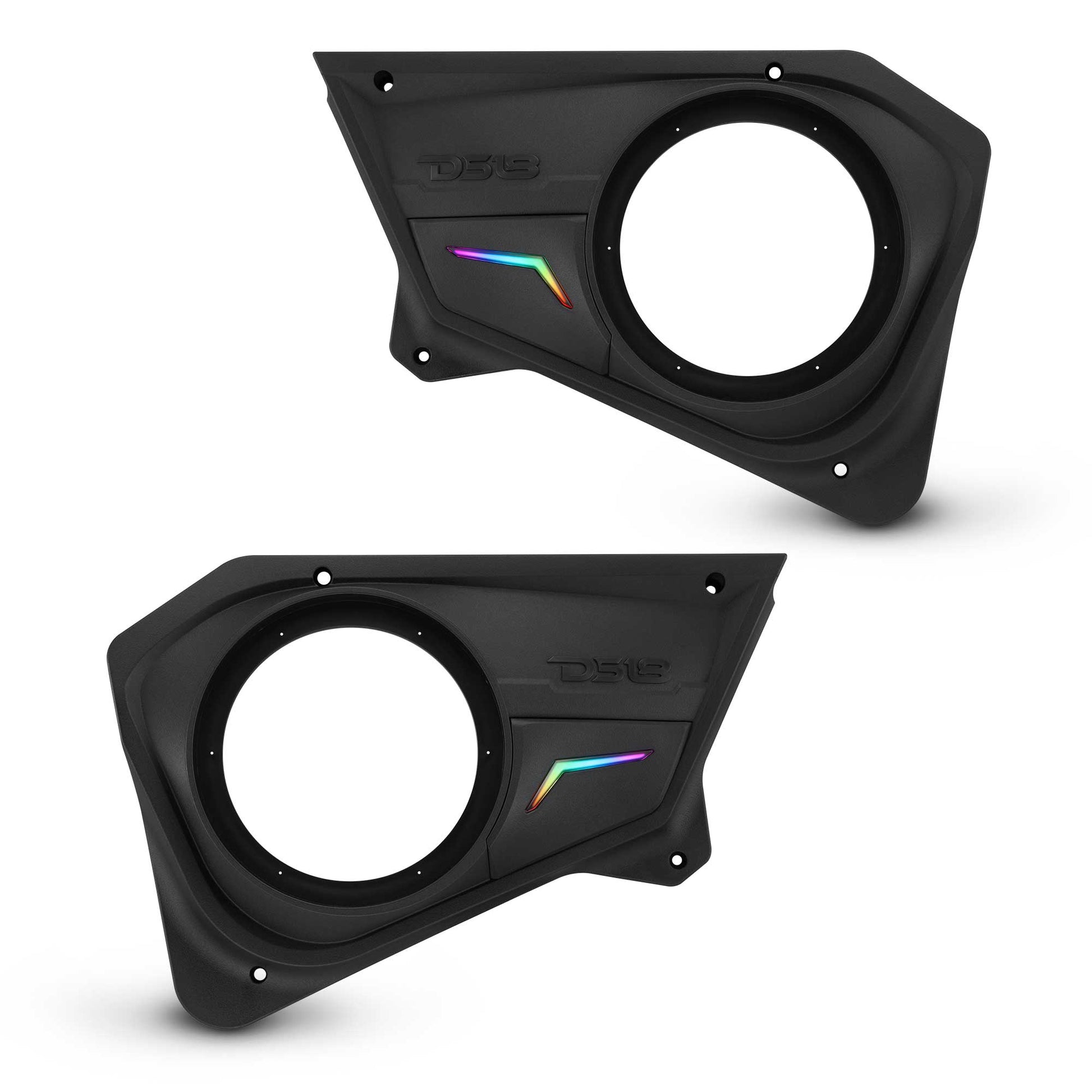 Polaris RZR Rear Door Panels for 8" Speakers with Digital LED Lighting.