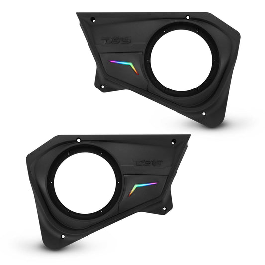 Polaris RZR Rear Door Panels for 8" Speakers with Digital LED Lighting.