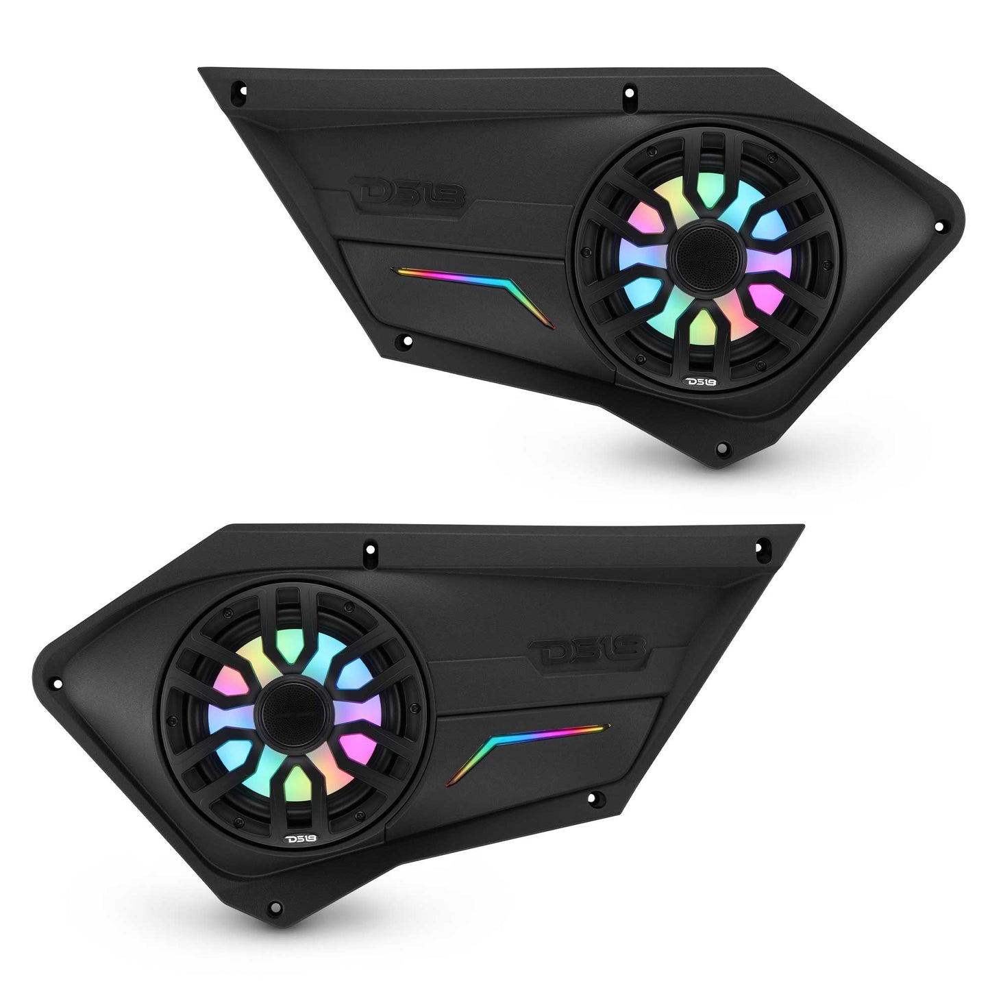 Polaris RZR Front Door Panels Loaded with NXL-IQ/BK 8" Coaxial Speakers.