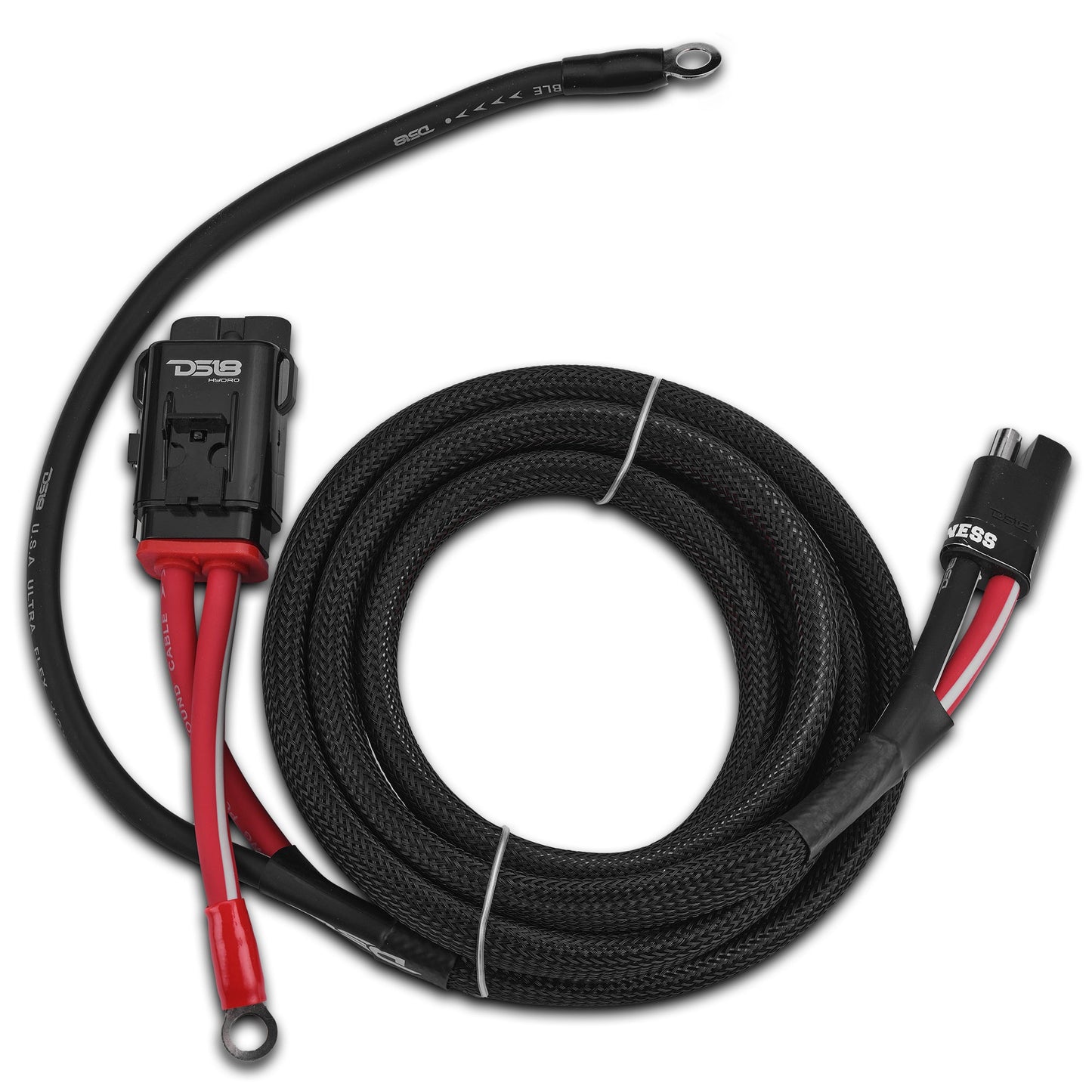 UTV 6-Gauge Power Harness Kit – 8ft Power & Ground Cables with Water-Resistant Fuse Holder for 2-Door UTVs.
