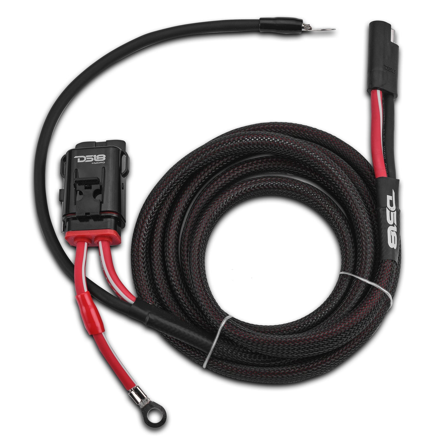 UTV 8-Gauge Power Harness Kit – 8ft Power & Ground Cables with Water-Resistant Fuse Holder for 2-Door UTVs.