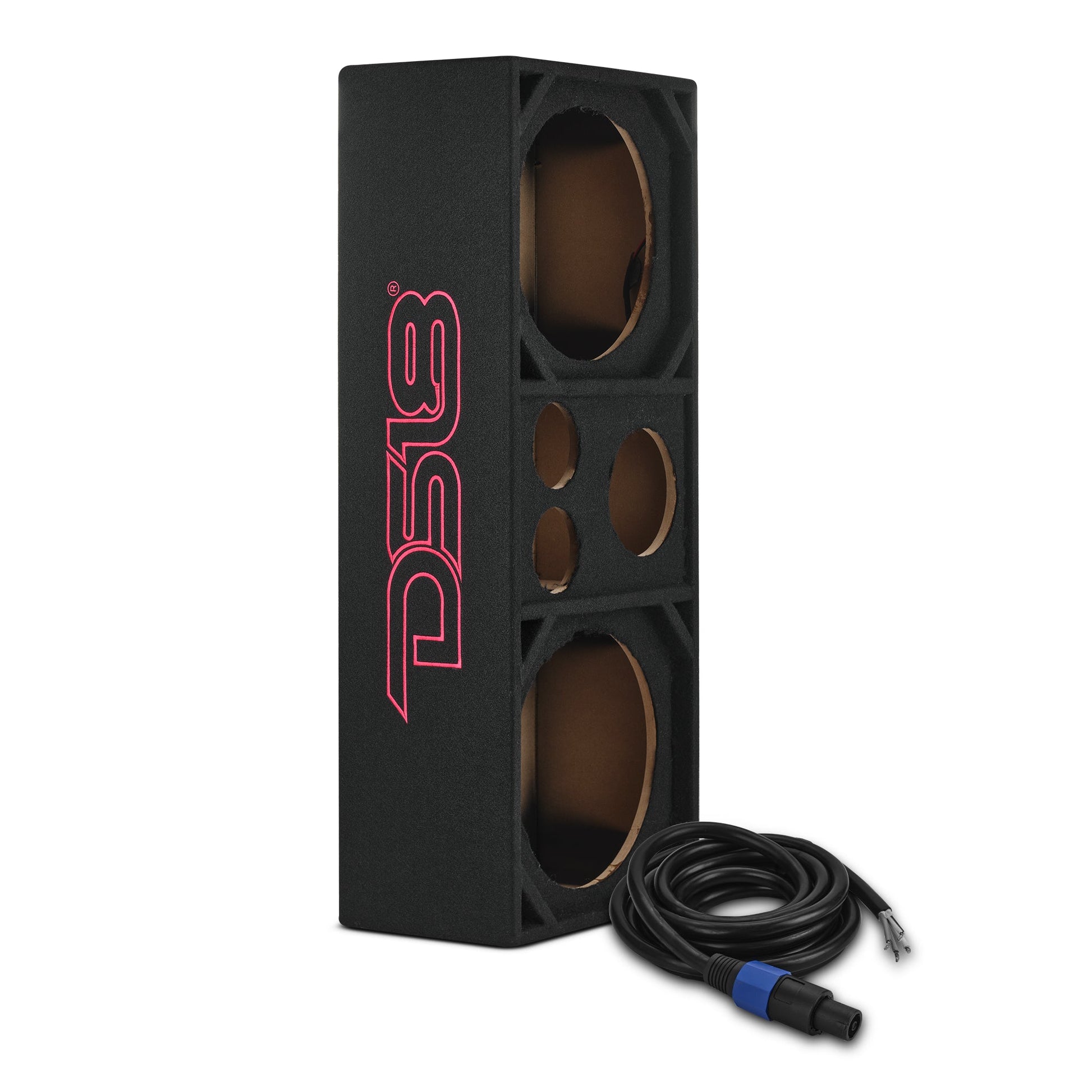 Dual 12” + Dual 4” Tweeter + 2” Driver Ported Voceteo Empty Enclosure | Speakon-Ready.