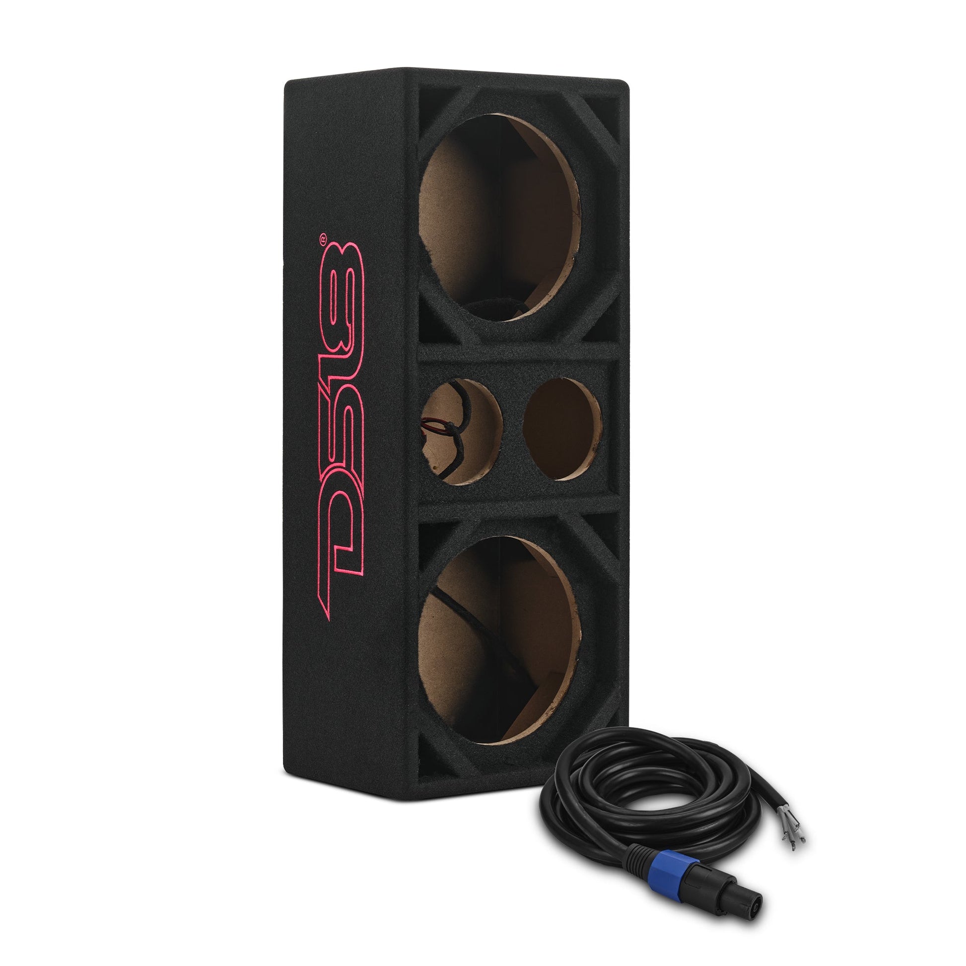Dual 8” + Dual 4” Tweeter Ported Voceteo Empty Enclosure | Speakon-Ready.