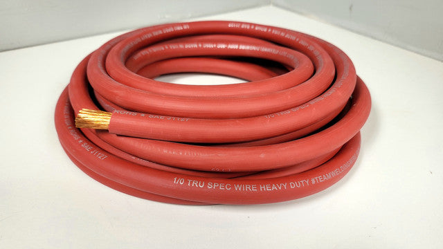 Bulk 1/0 AWG OFC Tru Spec #TeamWeldingWire Copper Wire Red.