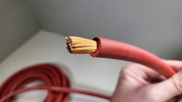 Bulk 1/0 AWG OFC Tru Spec #TeamWeldingWire Copper Wire Red.