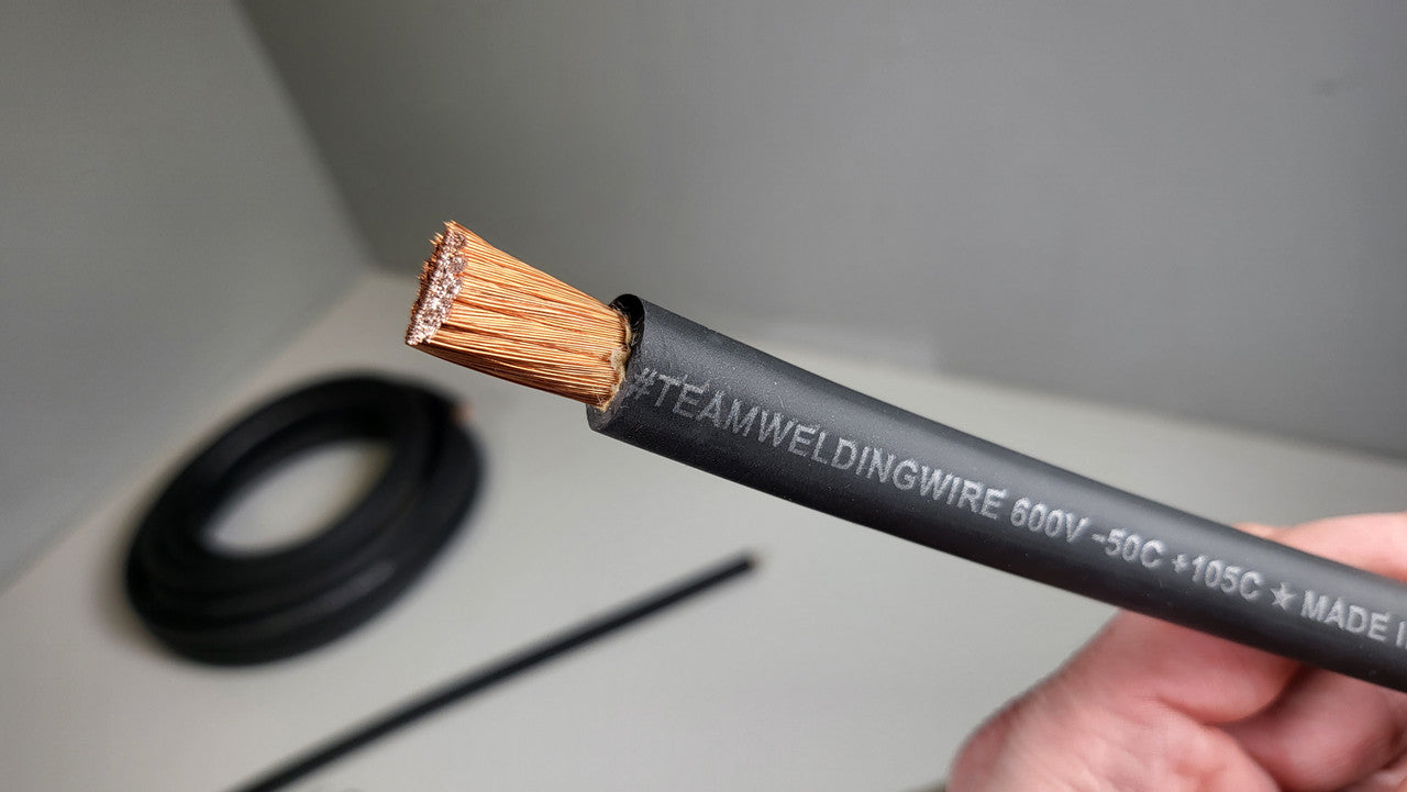 By The Foot 1/0 AWG OFC Black Tru Spec #TeamWeldingWire Copper Wire.