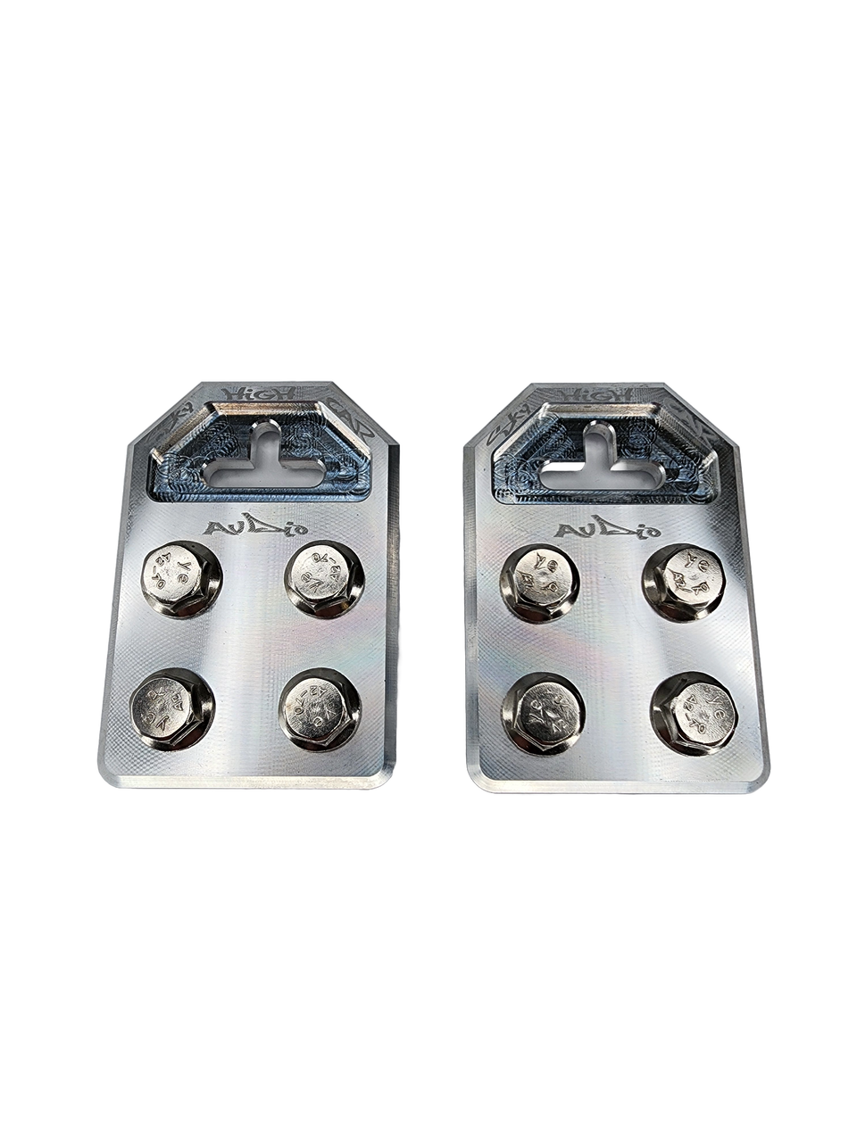Sky High Car Audio Flat 4 Spot Aluminum Battery Terminals Pair - Audio Sellerz