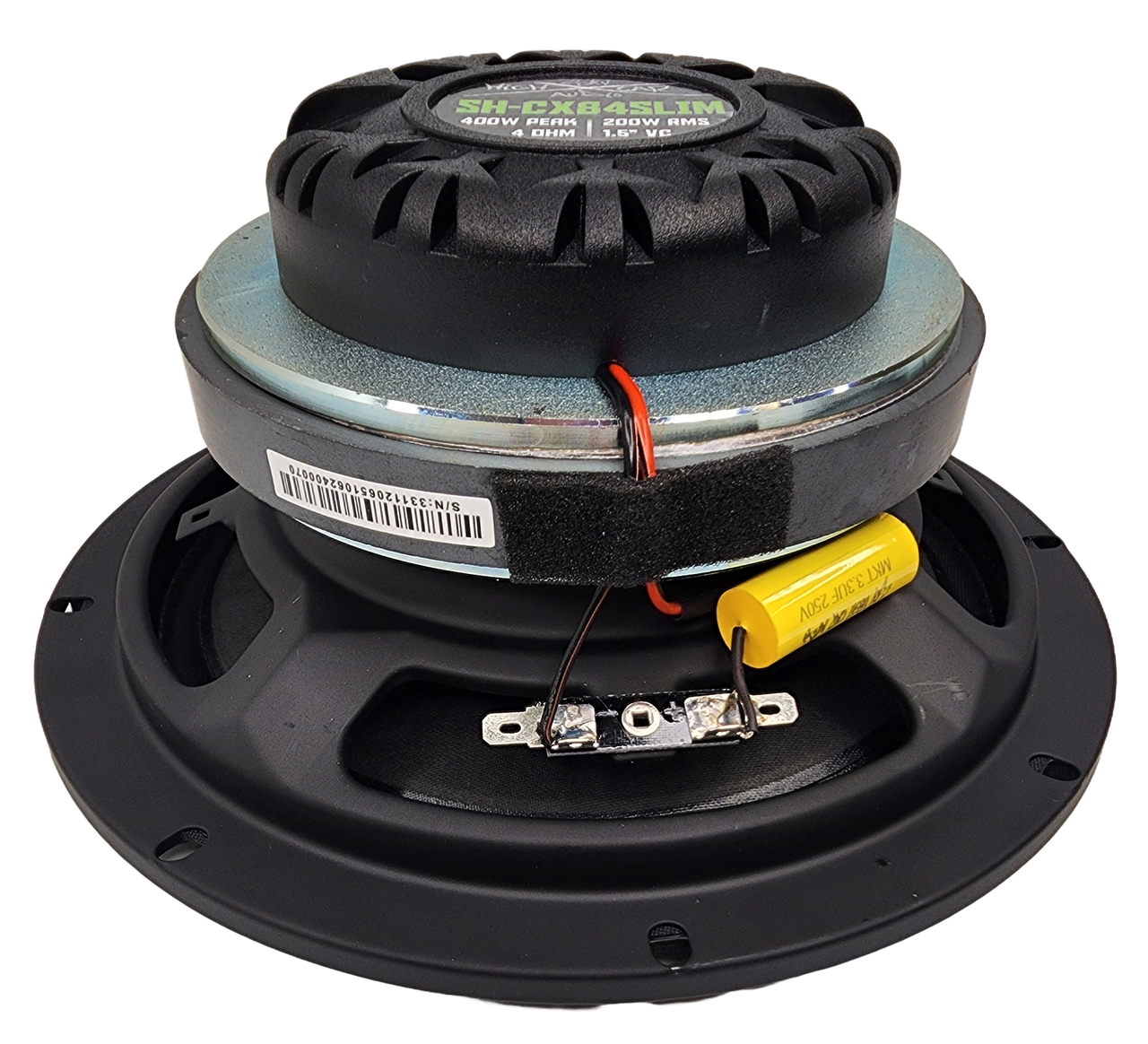 Sky High Car Audio SH-CX84SLIM 8" Slim Coaxial Speaker With Compression Driver Horn - Audio Sellerz