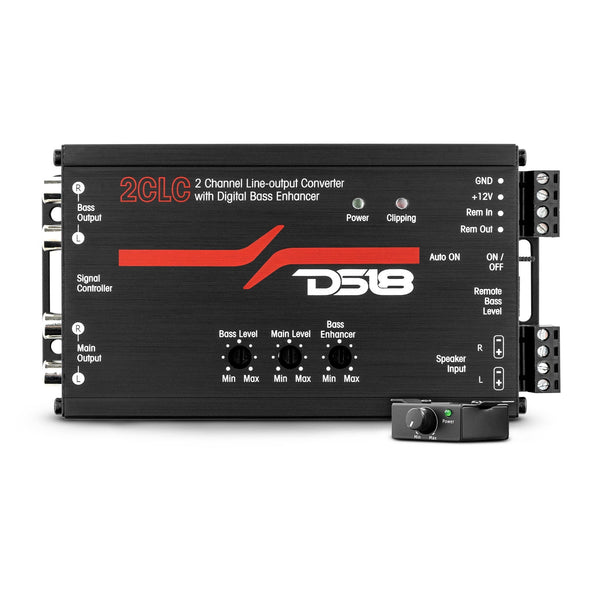 2-Channel Line Output Converter with Digital Bass Enhancer.