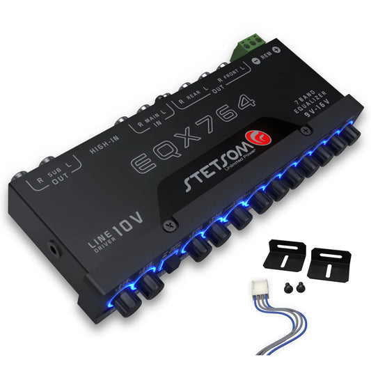Stetsom EQX764 7-Band Graphic Equalizer | Modern Blue LED