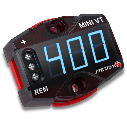 Stetsom MiniVT Digital Voltmeter – Blue LED High Voltage Battery Monitor - Audio Sellerz