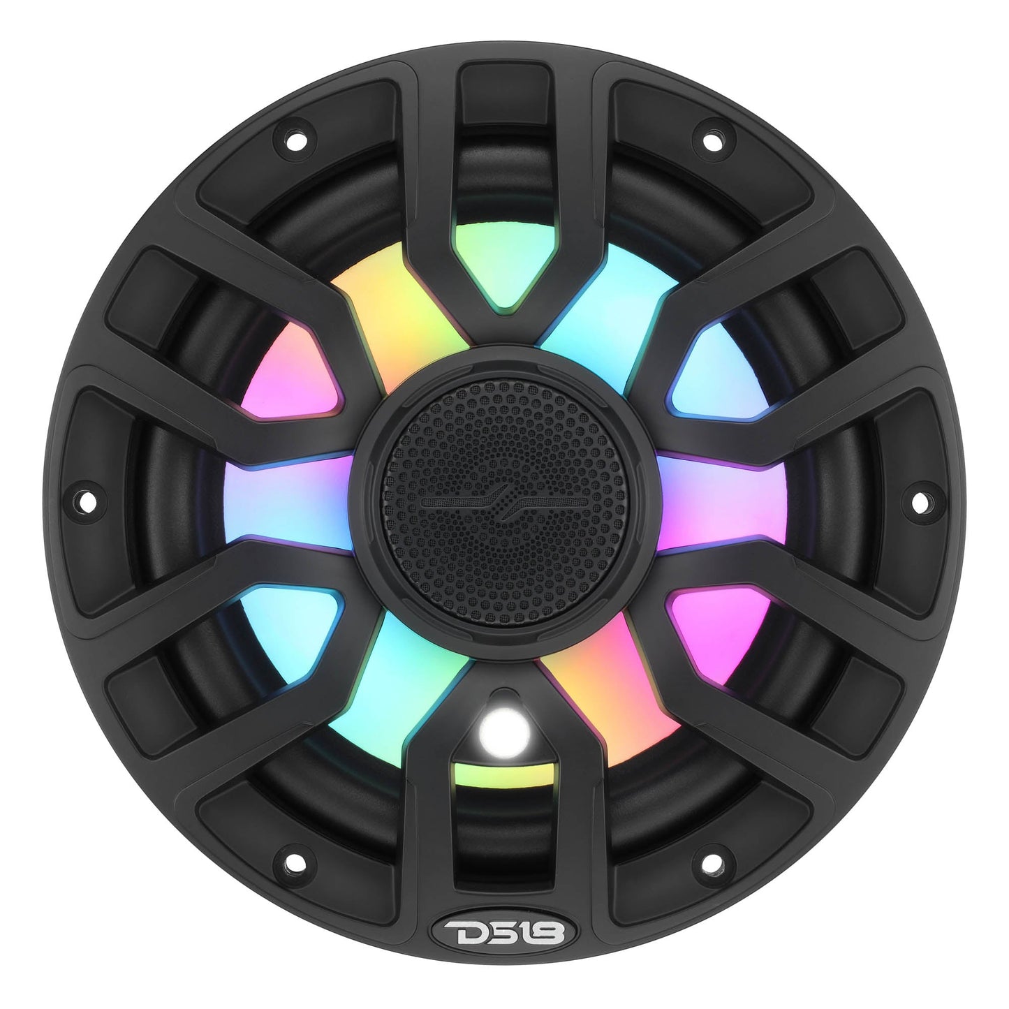 NXL 7.7” 2-Way Coaxial Marine Speaker with Bullet Tweeter, Digital LED Lights & White Deck LED | 175W RMS 4-Ohm.