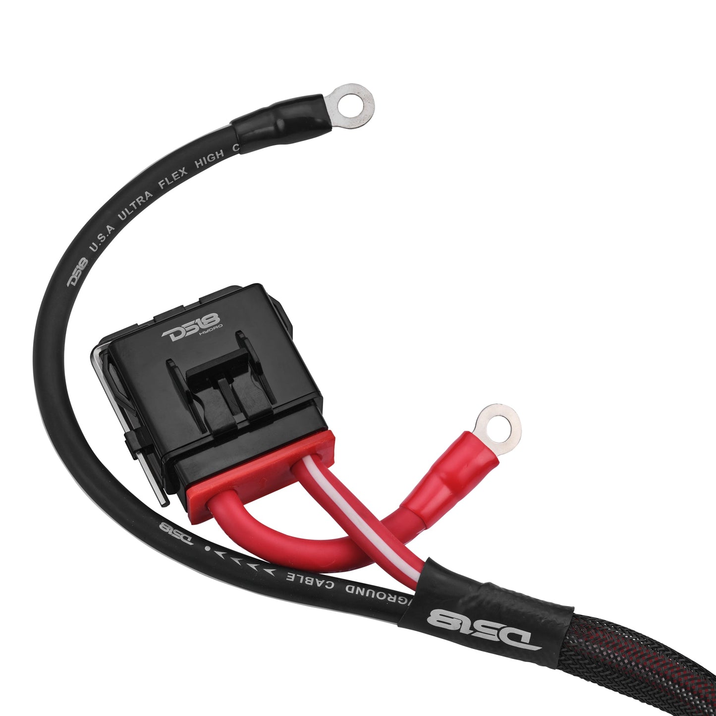 UTV 4-Gauge Power Harness Kit – 8ft Power & Ground Cables with Water-Resistant Fuse Holder for 2-Door UTVs.